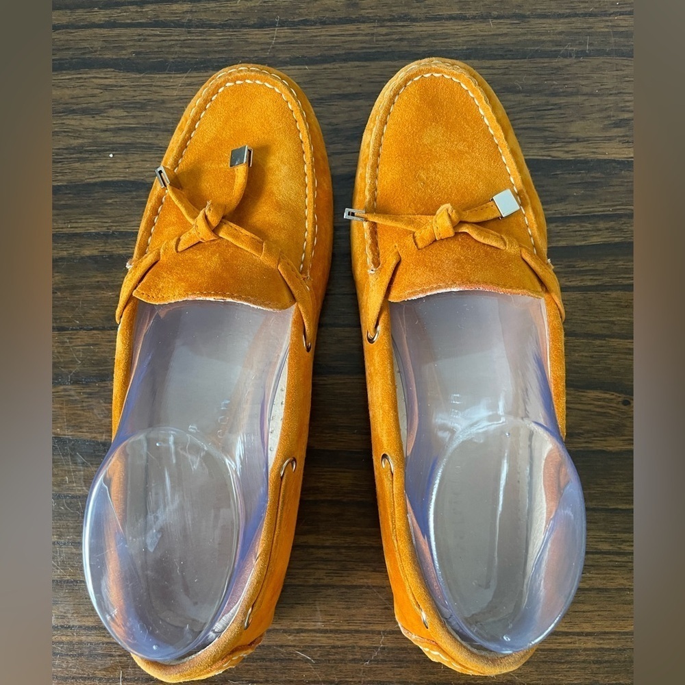 Patricia Green, euro 38 or US 7, Stephie, orange yellow leather driving moccasin - Picture 5 of 11